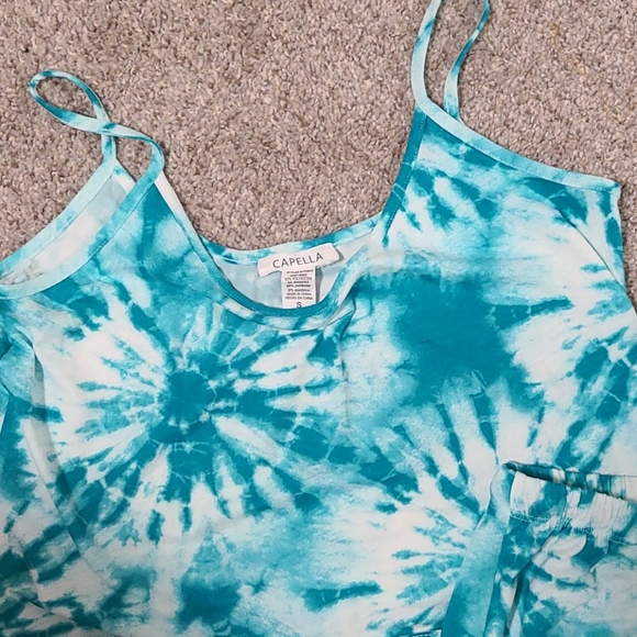 Tie dye top and wide leg pants set - Picture 3 of 4